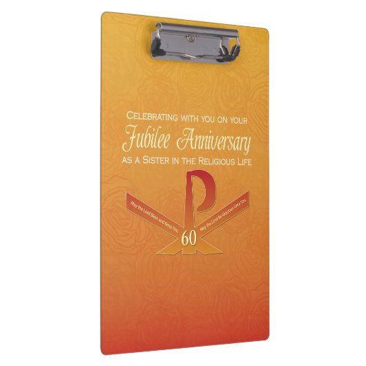 60th Jubilee Jubileum Nun Pax Cross, Oranje Klembord (Rechts)