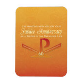 60th Jubilee Jubileum Nun Pax Cross, Oranje Magneet (Verticaal)