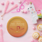 60th Jubilee Jubileum Nun Pax Cross, Oranje Papieren Bordje (Feest)