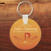 60th Jubilee Jubileum Nun Pax Cross, Oranje Sleutelhanger (Voorkant)