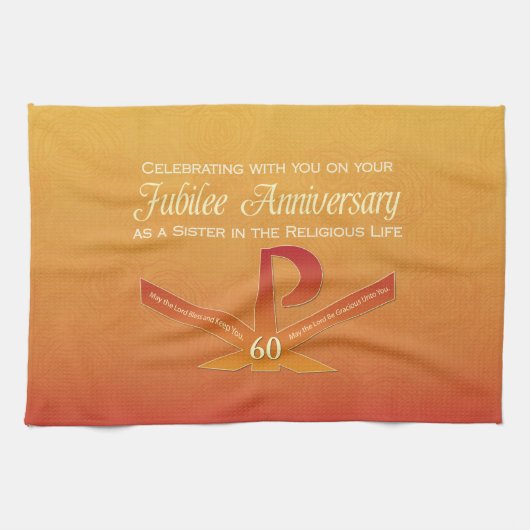 60th Jubilee Jubileum Nun Pax Cross, Oranje Theedoek (Horizontaal)