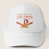 60th Jubilee Jubileum Nun Pax Cross, Oranje Trucker Pet (Voorkant)