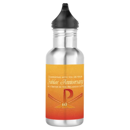 60th Jubilee Jubileum Nun Pax Cross, Oranje Waterfles (Rechts)