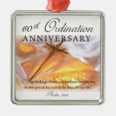 60th Ordination Jubileum, Cross Candle Metalen Ornament (Voorkant)