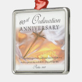 60th Ordination Jubileum, Cross Candle Metalen Ornament (Links)