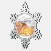 60th Ordination Jubileum, Cross Candle Tin Sneeuwvlok Ornament (Rechts)