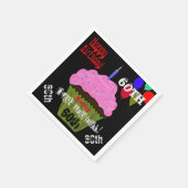 60th Over the Hill Personalized Pink Cupcake Servet (Hoek)