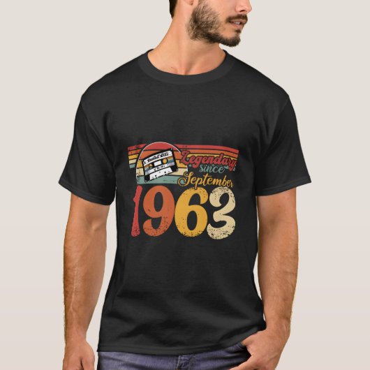 60Th Py 60Th Born September 1963 T-shirt (Voorkant)