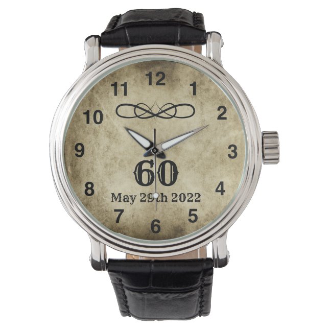 60TH Retro Uitziende Horloge (Voorkant)