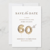 60th Save the Date Invitation Kaart (Voorkant)