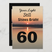 60th Shine Bright Birthday Sunrise Black Gold (Voorkant / Achterkant)