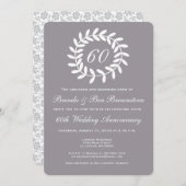 60th Silver Jubileum Invitation - Laurel Kaart (Voorkant / Achterkant)