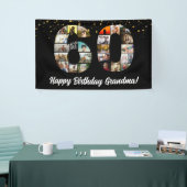 60th Verjaardag Foto Collage Banner voor Grootoude (Beurs)