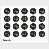 60th Verjaardag Goud Glitter Zestig en fantastisch Ronde Sticker (Vel)