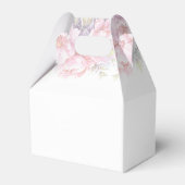 60th Verjaardag Pioenroze Gouden Glitter Custom Bedankdoosjes (Achterkant)