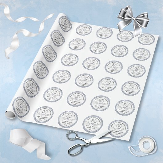 60th Verjaardag Wrapping Paper Roll, of ELKE geleg Cadeaupapier