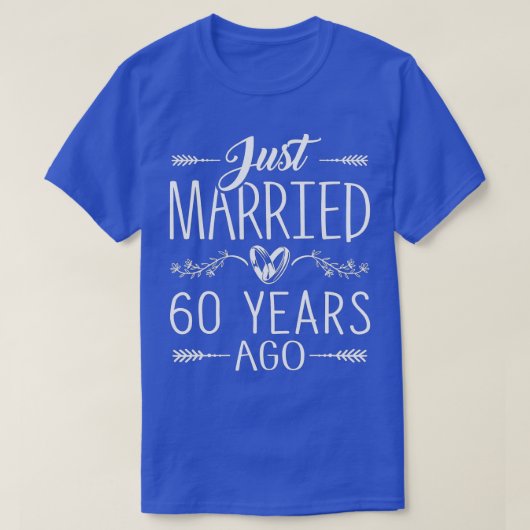 60th Wedding Anniversary - 60 Years Marriage Match T-shirt (Design voorkant)