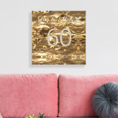 60th Wedding Anniversary Diamond Wedding Parents Canvas Afdruk (Insitu (Woonkamer))