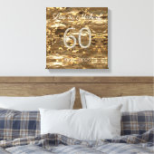60th Wedding Anniversary Diamond Wedding Parents Canvas Afdruk (Insitu (Slaapkamer))