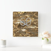 60th Wedding Anniversary Diamond Wedding Parents Vierkante Klok (Huis)