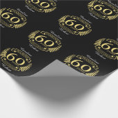 60th Wedding ANNIVERSARY diamond yellow Cadeaupapier (Hoek)