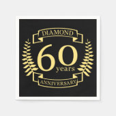 60th Wedding ANNIVERSARY diamond yellow Servet (Voorkant)