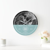 60th Wedding Anniversary heart diamond Grote Klok (Huis)