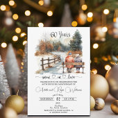 60th Wedding Anniversary Winter Landscape Romantic Kaart