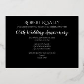 60th Wedding Jubileum Aangepaste foto Folie Uitnodiging (Achterkant)