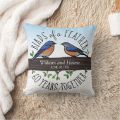 60th Wedding Jubileum, Bluebird of a Feather Kussen (Deken)