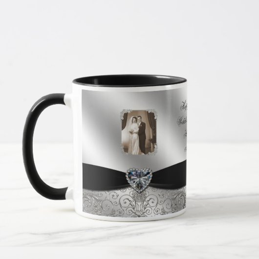 60th Wedding Jubileum Foto Mok (Links)