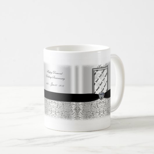 60th Wedding Jubileum Foto Mok (Voorkant rechts)