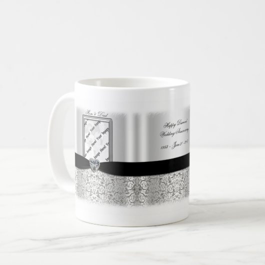 60th Wedding Jubileum Foto Mok (Voorkant links)