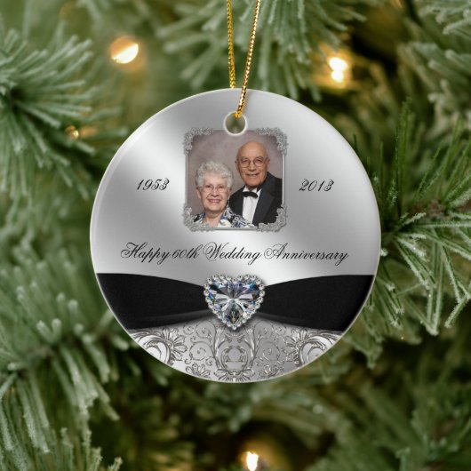 60th Wedding Jubileum Foto Ornament (Boom)