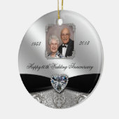 60th Wedding Jubileum Foto Ornament (Links)