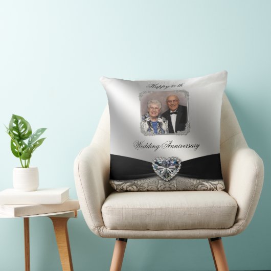 60th Wedding Jubileum Foto Sierkussen (Stoel)