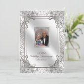 60th Wedding Jubileum Foto Uitnodiging Kaart (Staand voorkant)