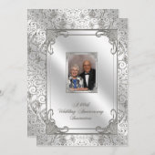 60th Wedding Jubileum Foto Uitnodiging Kaart (Voorkant / Achterkant)