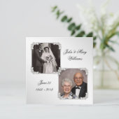 60th Wedding Jubileum Foto Uitnodiging Kaart (Staand voorkant)