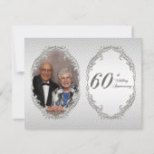 60th Wedding Jubileum Foto Uitnodiging Kaart (Voorkant)