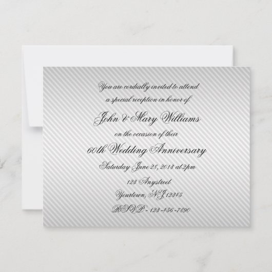 60th Wedding Jubileum Foto Uitnodiging Kaart (Achterkant)