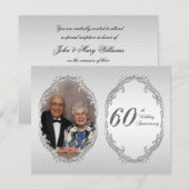 60th Wedding Jubileum Foto Uitnodiging Kaart (Voorkant / Achterkant)