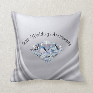60th Wedding Jubileum Gifts Traditional, Pillow Kussen