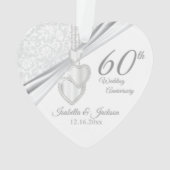 60th Wedding Jubileum Keepomwille Design Ornament (achterkant)