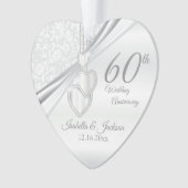 60th Wedding Jubileum Keepomwille Design Ornament (voorkant)