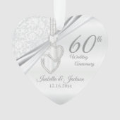 60th Wedding Jubileum Keepomwille Design Ornament (voorkant)