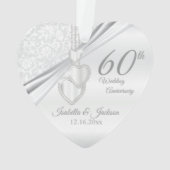 60th Wedding Jubileum Keepomwille Design Ornament (achterkant)