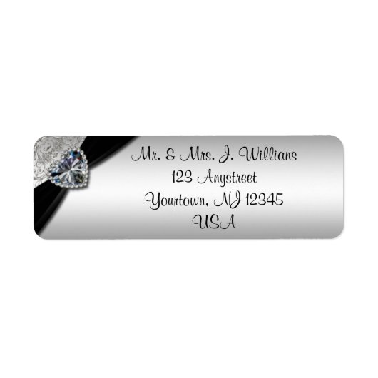 60th Wedding Jubileum Return Address Label (Voorkant)