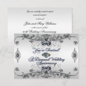 60th Wedding Jubileum RSVP Uitnodiging Kaart (Voorkant / Achterkant)