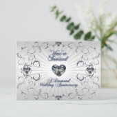 60th Wedding Jubileum RSVP Uitnodiging Kaart (Staand voorkant)